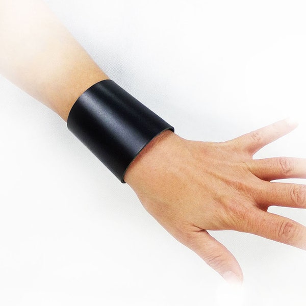 Black leather cuff women, leather bracelets, gift for women
