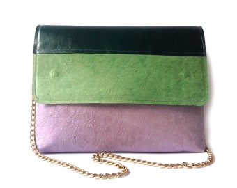 Leather satchel, messenger bag women or leather briefcase