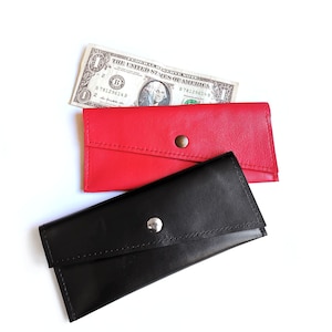 Sobres de dinero o sobres de efectivo, billetera de cuero para hombre, billetera de chequera, billetera de viaje
