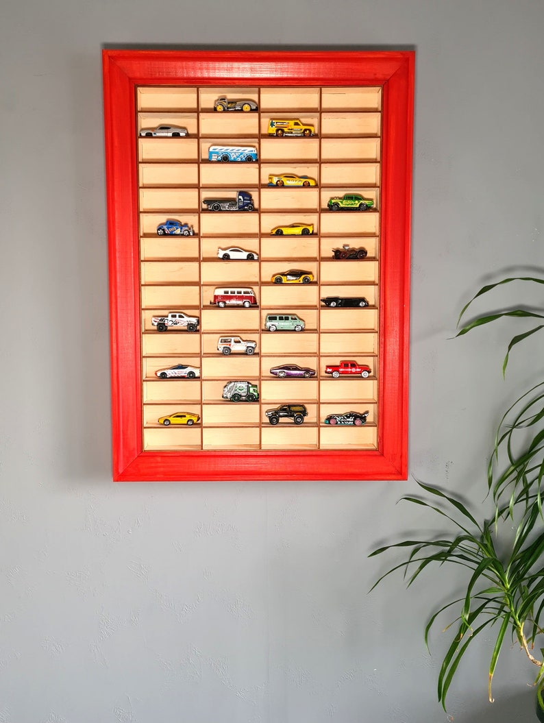 Display for Hot Wheels and Matchbox Cars, 1/64 Diecast Car Garage Matchbox Display Unit Shelf