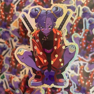 Katana girl sticker