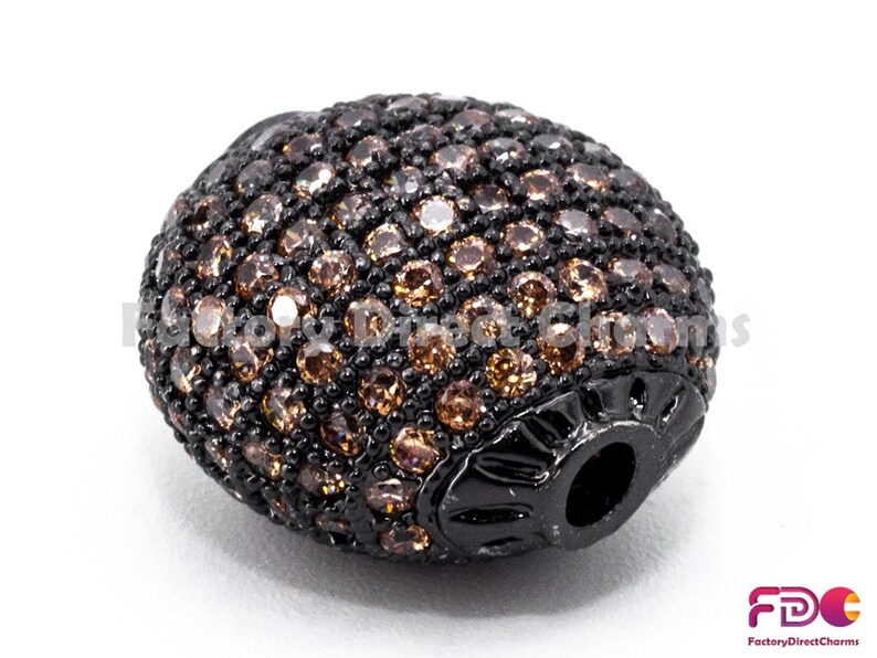 1pc5pcs,Colored CZ Micro Pave Flat Oval Spacer Beads for BraceletNecklace 14x9mm sku#G282 Bracelet Necklace Spacer Beads