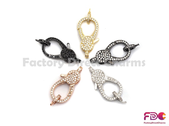 8/" Flamingo Charm Clip On Lobster Claw Clasp Create a Custom Bracelet 6/"