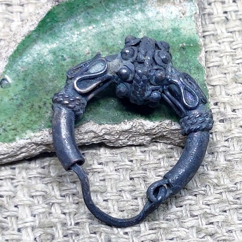 Viking Earring Amulet, Silver Nordic Pendant, Scandinavian Medieval shops Jewelry.
