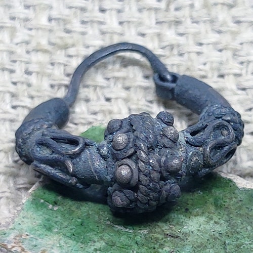 Viking Earring Amulet, Silver Nordic Pendant, Scandinavian Medieval shops Jewelry.