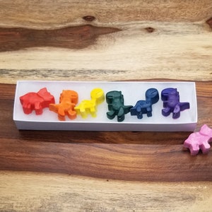 Dinosaur Crayons, Custom Crayons, Three Rex party favors, Party Favors, Stocking Stuffer, Christmas Gift, Kid's Gift,  Easter Gift, Shaped