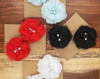 Pigtail Clips, Girl's Hair Clips, Flower Pigtail Clips, Hair Clips, Piggies, Piggie Clips, Girl's Hair Ties, Baby Hair Clips, Girl Gift