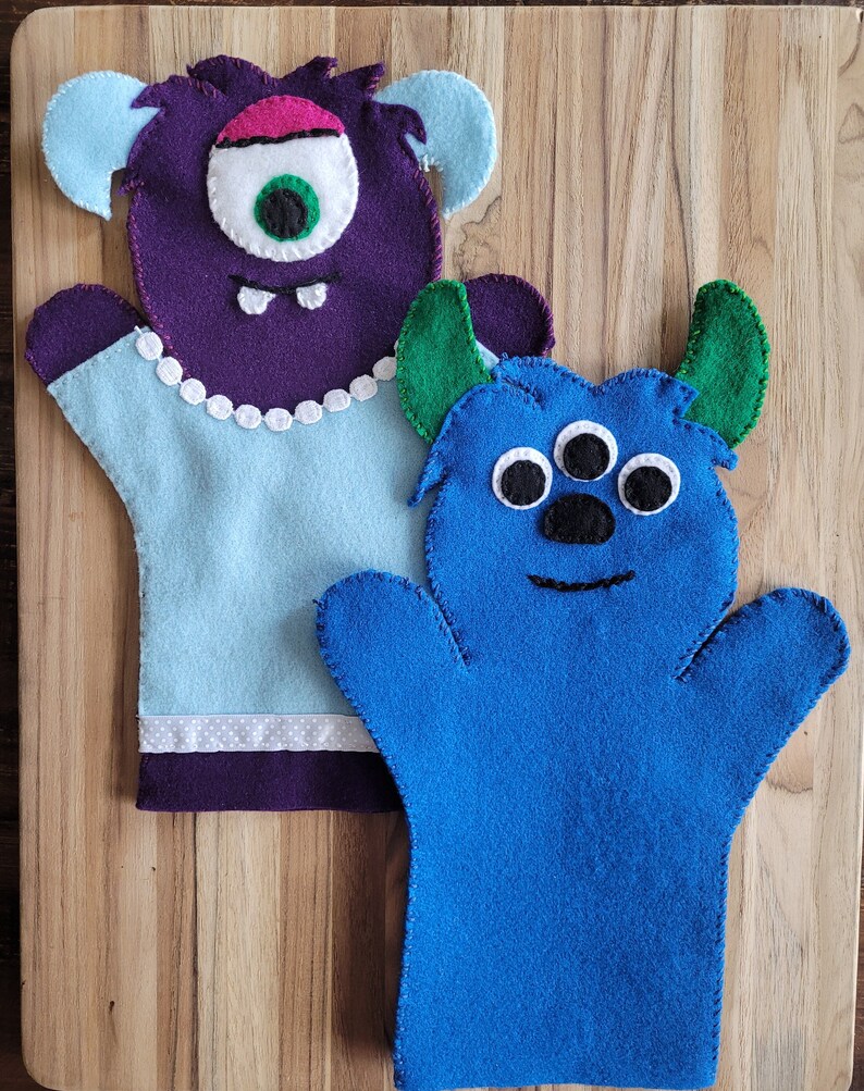 Monster Puppet Set Monster Puppets Puppet and Book Set Etsy