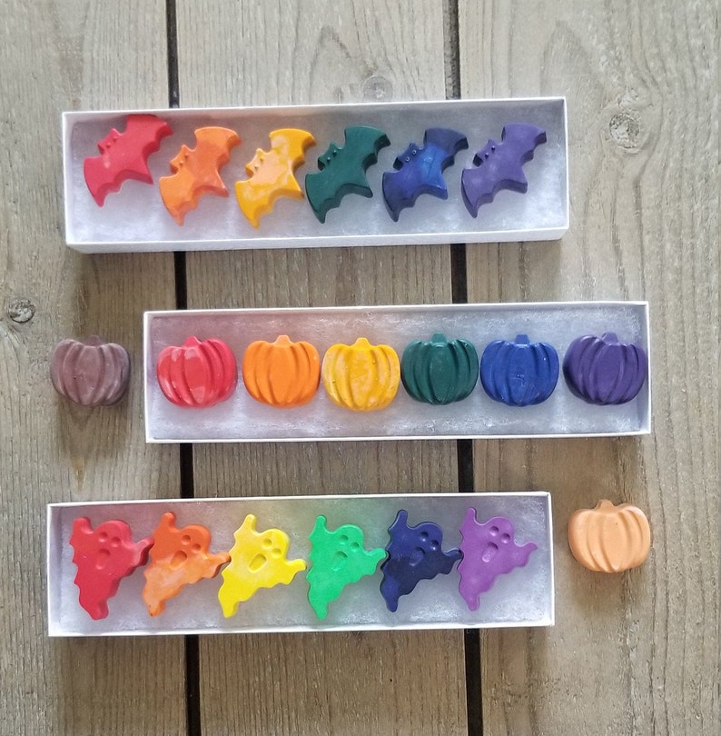 Halloween Crayons Halloween Party Favors Bat Crayons Etsy