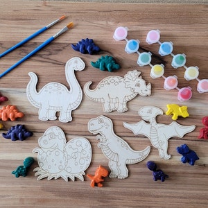 PlumoToys Kids Dinosaur Painting Kit, art kit Paint Dino Party Favors, –  Plumotoys