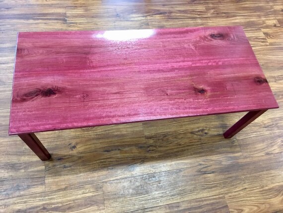 Purpleheart Wood Coffee Table Handmade Coffee Table Purple Etsy