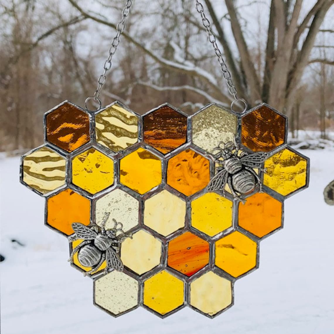 Stained Glass Beehive Honeycomb | Etsy