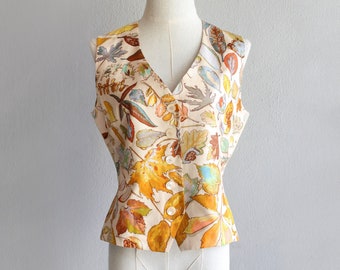 Hermes Margiela silk print vest / s m