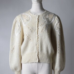 handmade embroidered cardigan / m