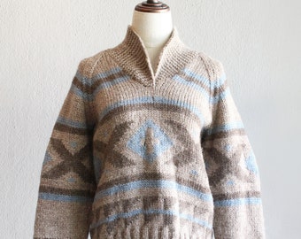 chunky hand knit sweater / s m