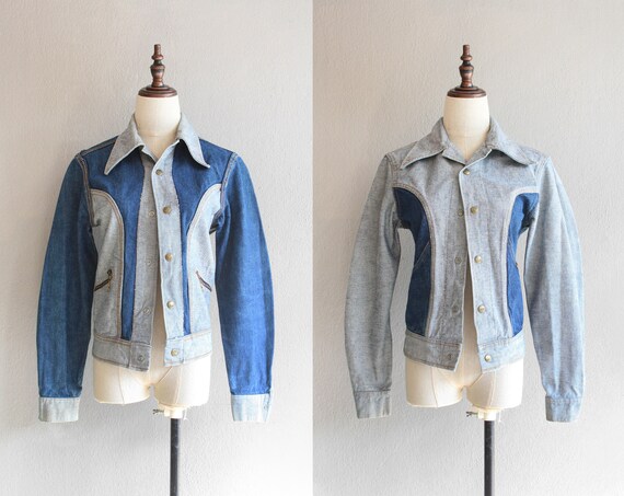 70s Lee reversible denim jacket / s