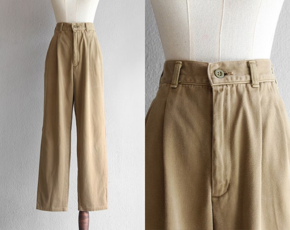 khaki brown tapered pants / 29.5"