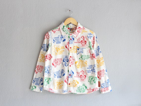 kitsch boxy print shirt / s m