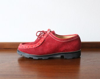 chaussures tyloréennes en daim rouge / US 5.5 / UK 2.5 / EU 35.5