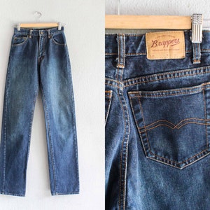 petrol blue soft straight jeans / 24&quot;