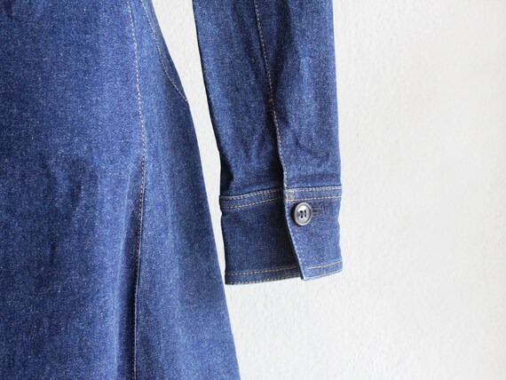 western denim flare dress / xs s - image 8