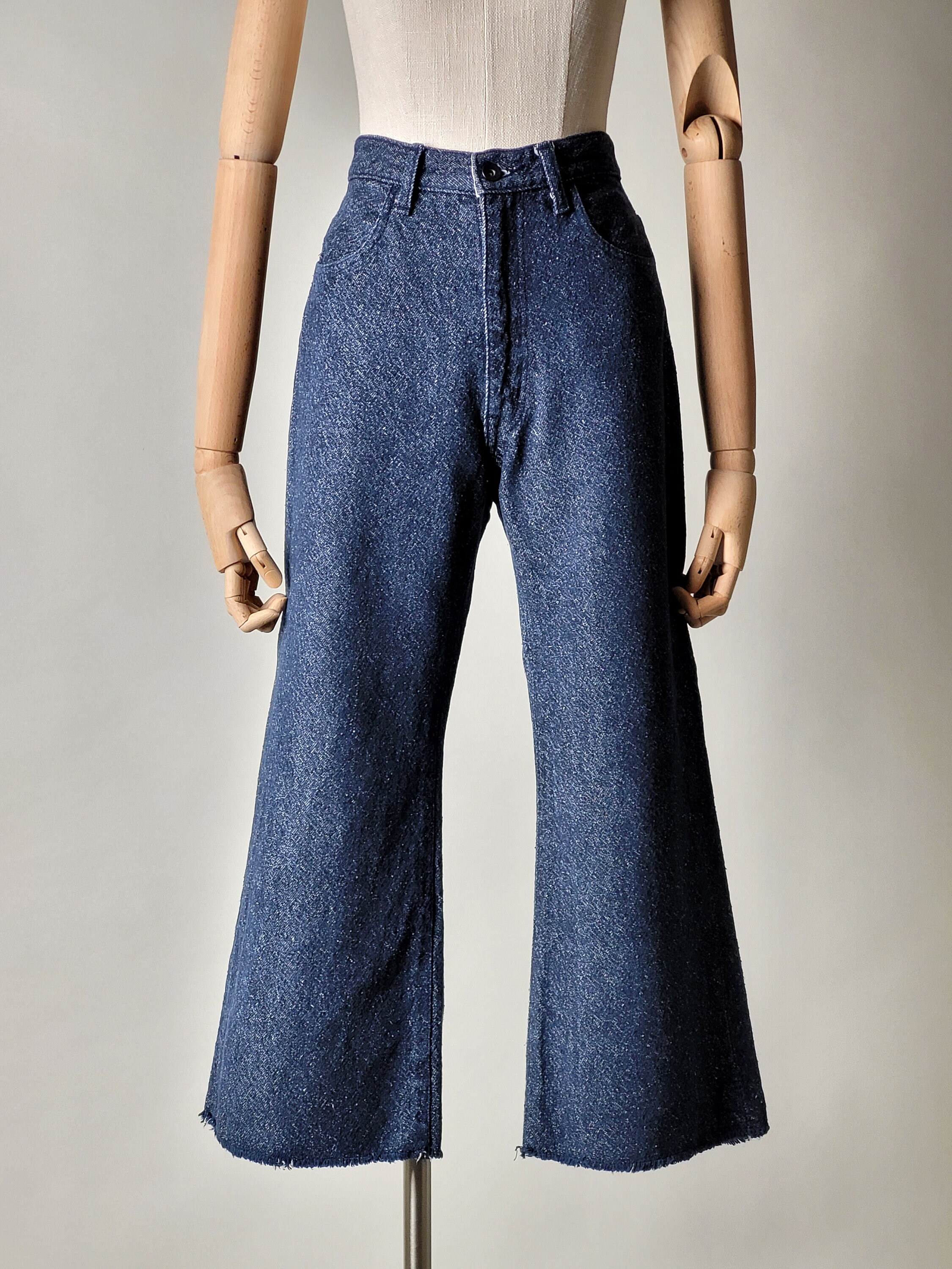 Auralee Silk Denim Wide Leg Jeans / 28 - Etsy