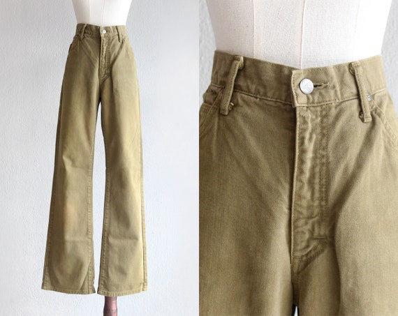 LEE khaki bell bottom jeans / 30"