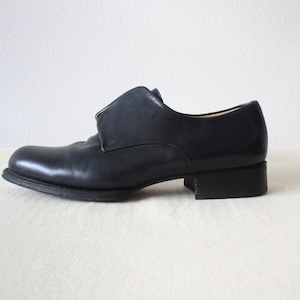 JIL SANDER navy leather shoes / 35 36