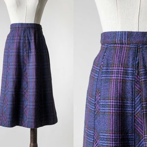 Purple plaid skirt etsy hot sale