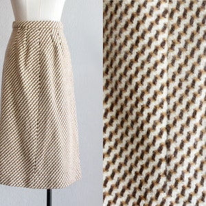 geometric a-line wool skirt / 25&quot;