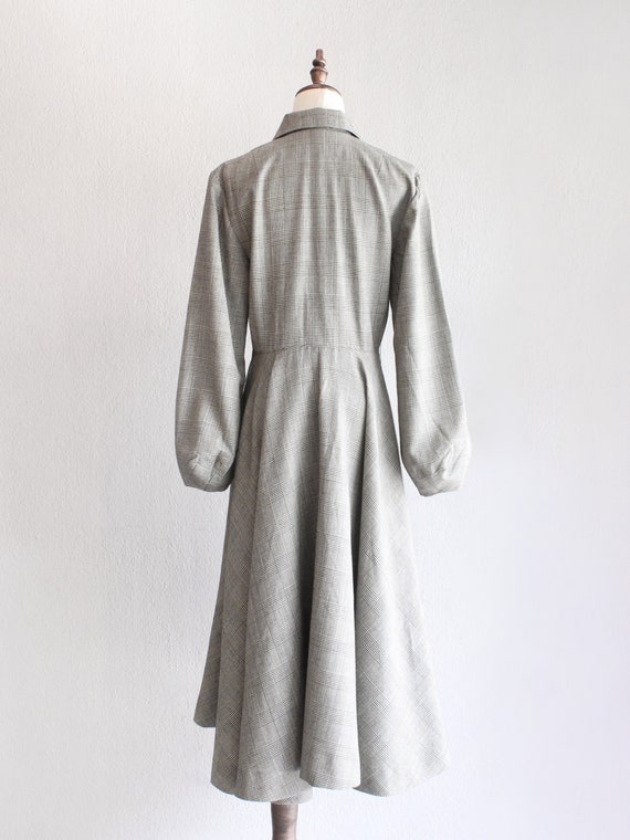 80s Norma Kamali check wool coat dress / l - image 4