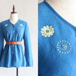 embroidered austrian wool cardigan / m