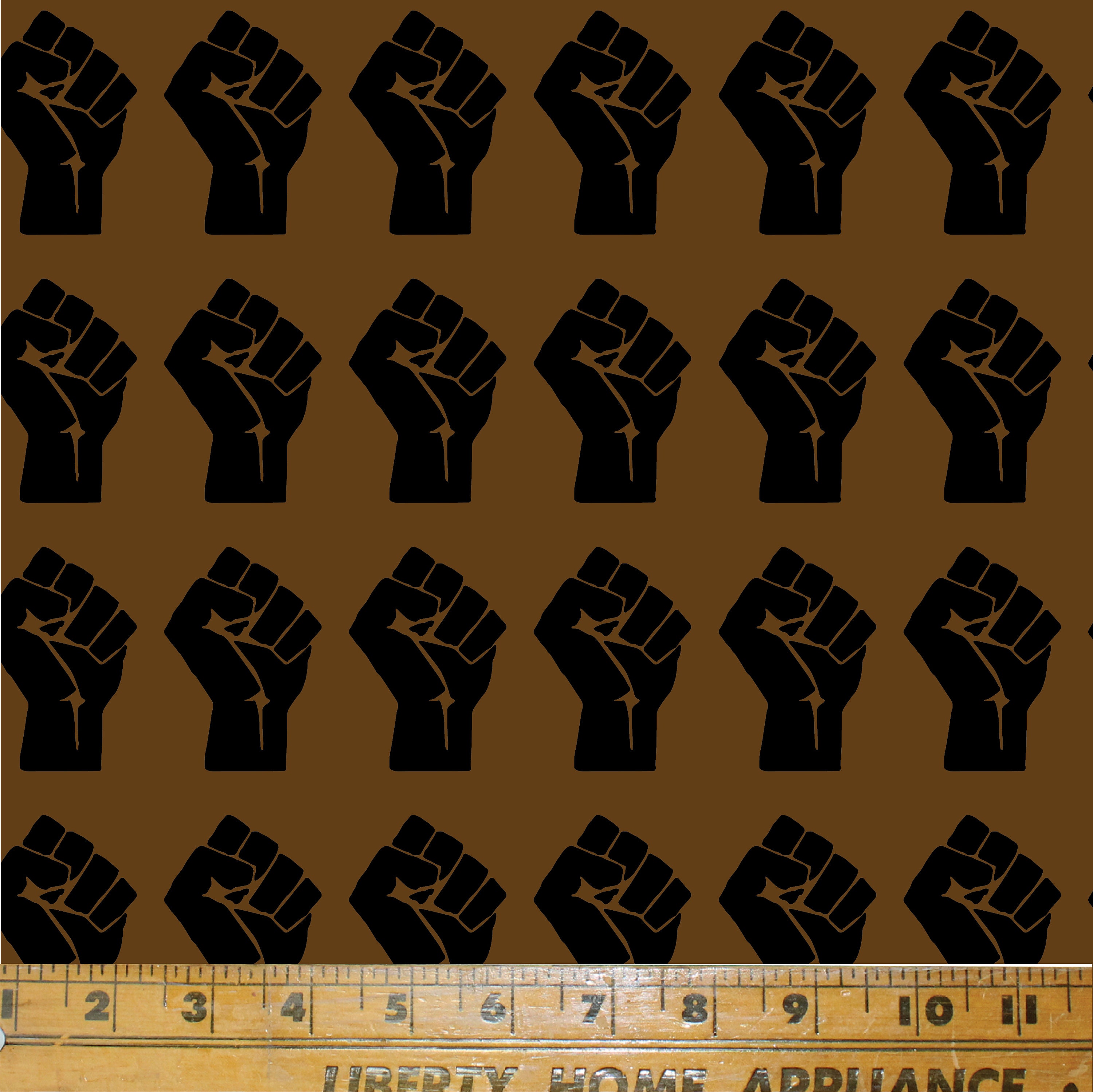 Blm fist fabric print in brown textile print  cotton fabric  etsy