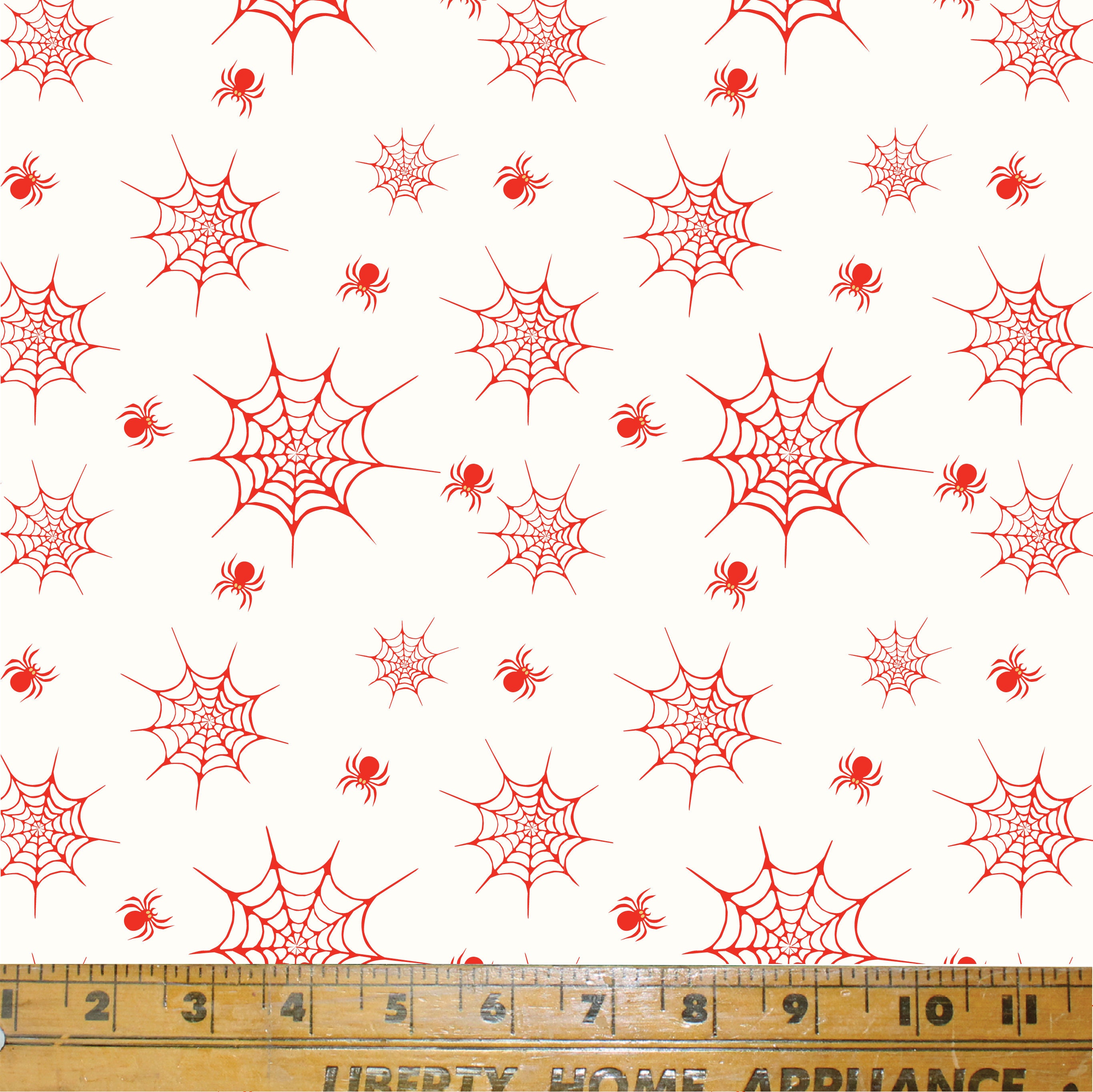 Spider  2 Fabric Print in White. Cotton Fabric / Spiders Etsy