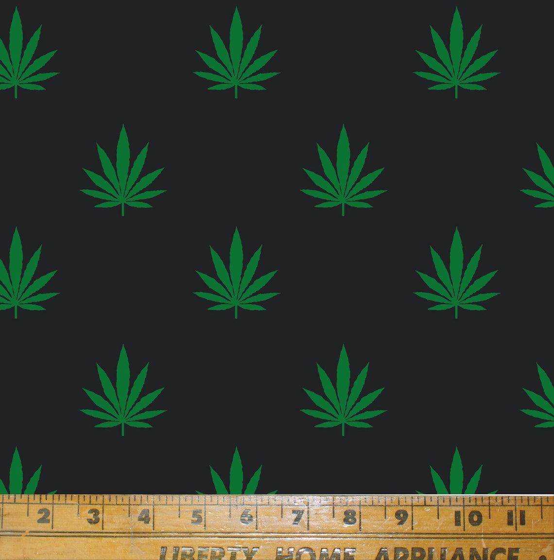 Cannabis Fabric in Black/green. Textile Print / Cotton Fabric Etsy