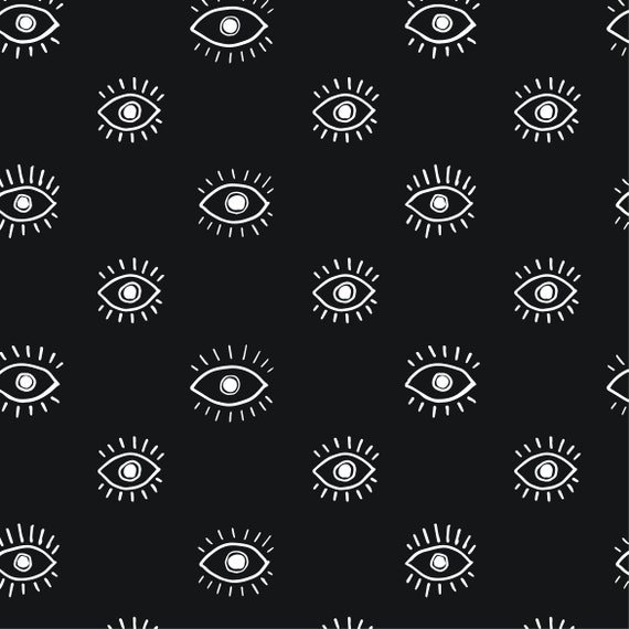 Cotton Fabrics Widlife Colour-In Black White Design Material To Paint x 1 Meter