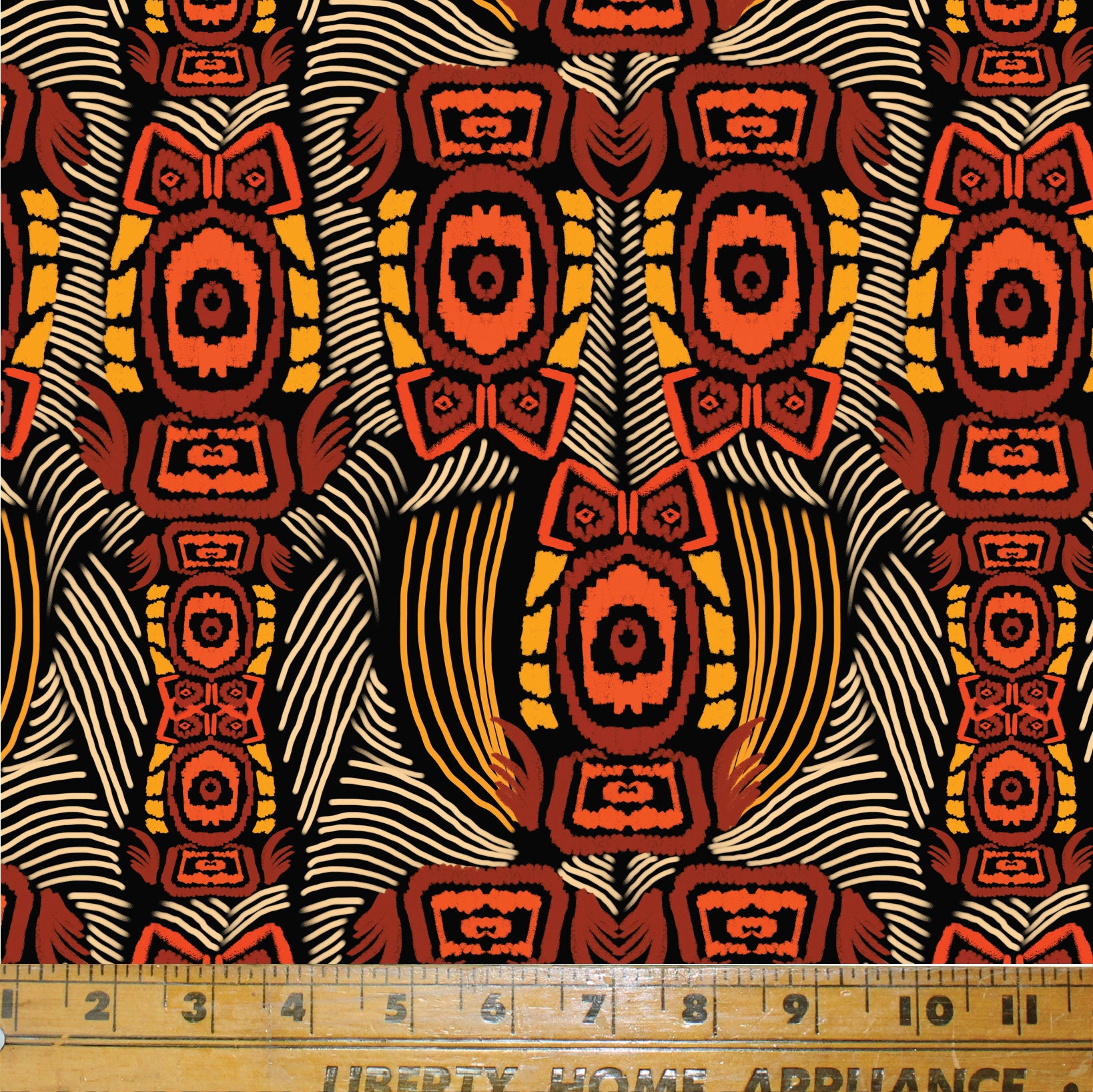 African Tribal Fabric Print in Earth Color. Textile Print / Etsy