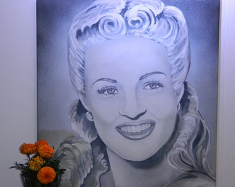 Betty Grable painting, not a print