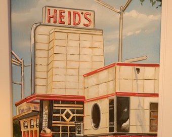 Heid's Hot Dog restaurant Liverpool NY - painting, not a print