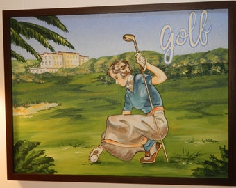 Golfing Fun! painting, not a print