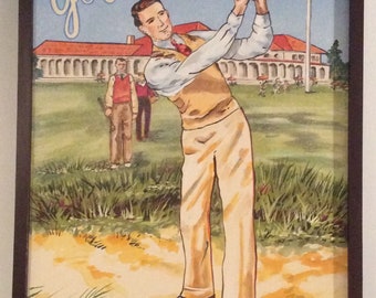 Golfing - painting, not a print