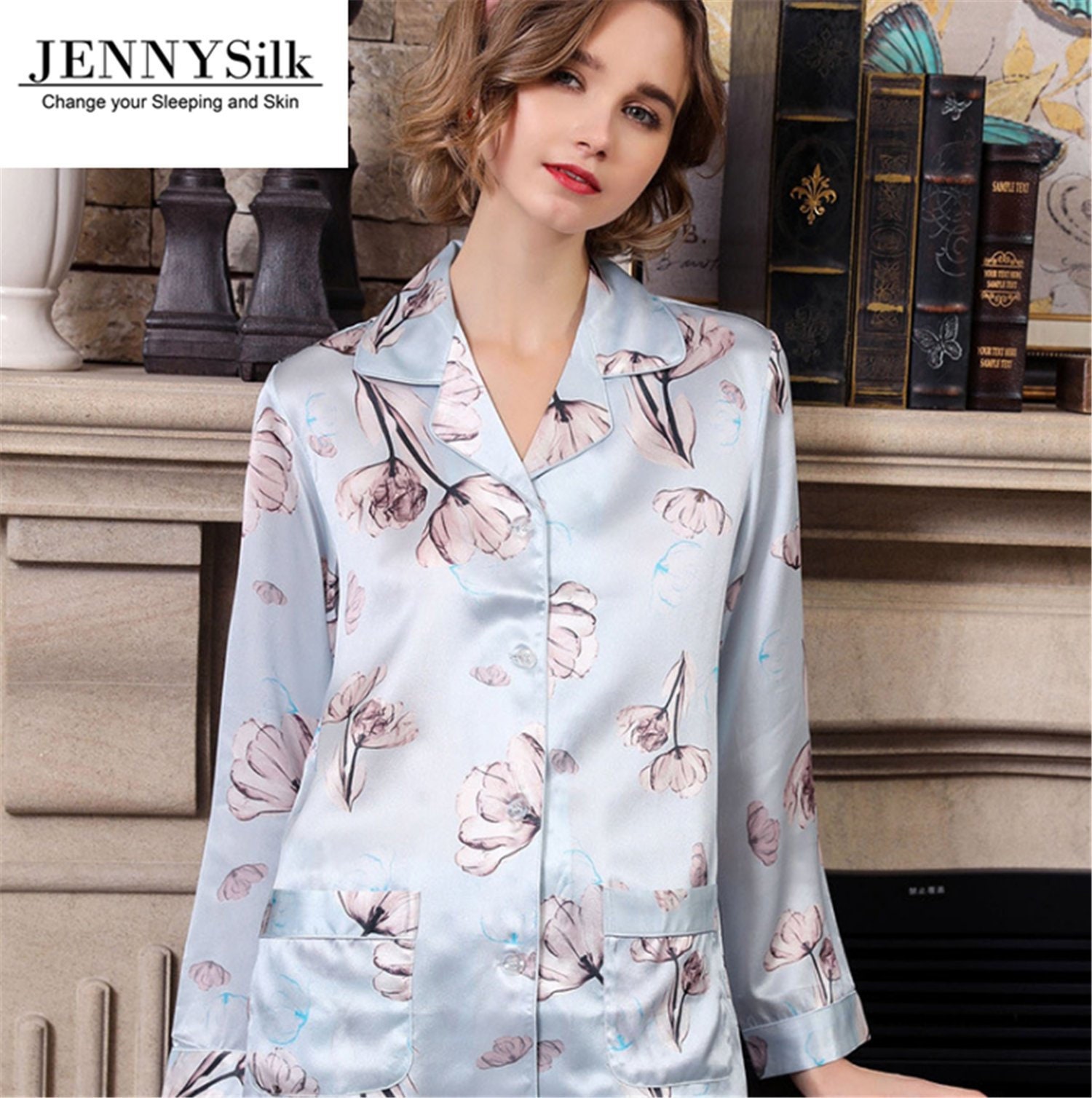 Digital printing Silk sleeping wear for women/silk pajamas Etsy