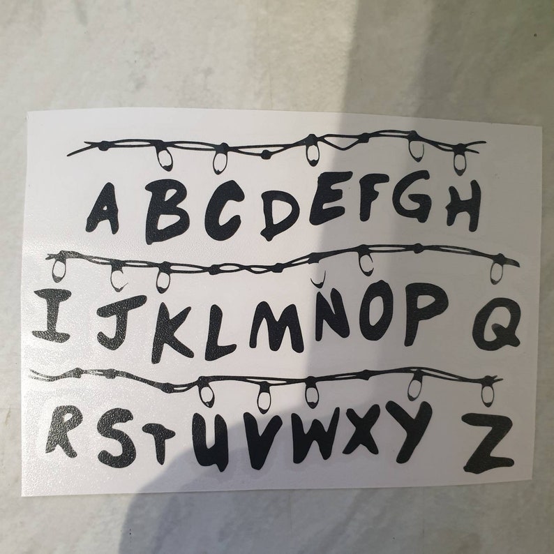 Stranger Things ABC Lights Alphabet Inspired Decal Vinyl - Etsy