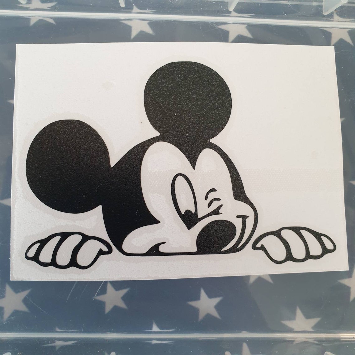 Peeking Mickey inspired decal vinyl sticker car sticker mickey Etsy