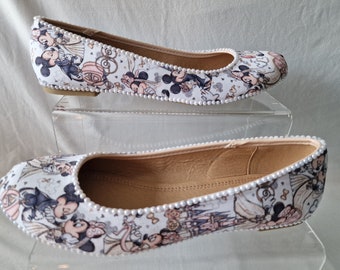 Ladies Minnie & Mickey wedding inspired dolly shoes flats