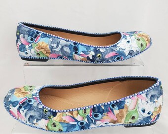 Ladies dragon inspired dolly ballet shoes flats choose your size toothless grogu stitch