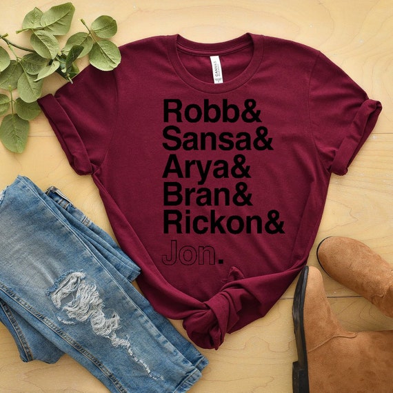 Arya Stark kill list Game of thrones fan Tee Unisex fit Valar Morghulis LIST