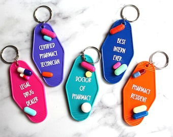 Pharmacy Motel Keychain