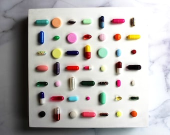 Pill Art Board - Chill Pill Resin Art Canvas