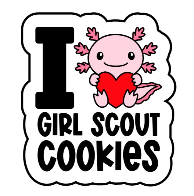 Girl Scout Cookie Axolotl 2024 Mascot Digital PNG Image File 10